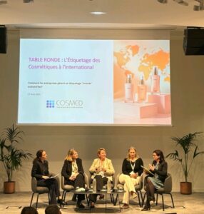 Céline Bapt, Globallians, a participé à la table ronde COSMED "Comment gérer un étiquetage « monde » ?